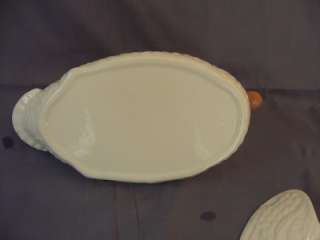 White Duck Trinket Jar Candy Dish w Lid HOLLAND MOLD  