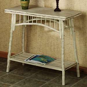 White Tropical Console Occasional Buffet Hall Table  