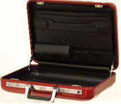Zero Halliburton 5 inch Merlot Red Premier Series Attache Case 