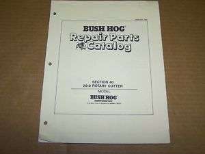 b1056) Bush Hog Parts Manual 2510 Mower  