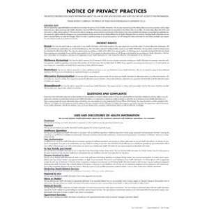 77 Poster HIPAA 1 Per Box by Office Supplies & Practice Mkt  Part no 