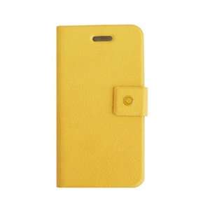  Italian Eco Leather Case for iPhone 4S/4 (Yellow Orange 