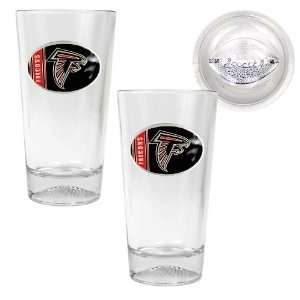  Atlanta Falcons 2pc Pint Ale Glass Set with Football 