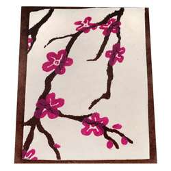   Paper Pink/ Cream Japanese Blossom Note Cards (Nepal)  