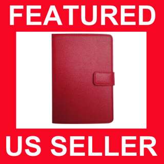 Kindle 3 Leather Case Cover Jacket Accessories Red  
