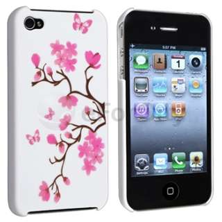   with apple iphone 4 4s white peach blossom butterfly quantity