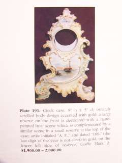 1890s LIMOGES FRANCE HAND PAINTED PORCELAIN CLOCK CASE  