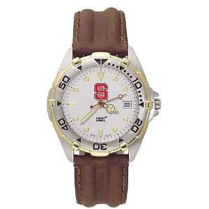 North Carolina State Wolfpack Mens All Star Watch w/Leather Band 