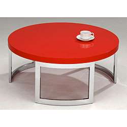 Red Round Coffee Table  