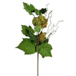  Pack of 6 Mica Grape Leaf Artificial Spray Branches 28 