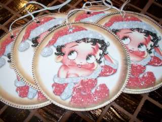 BETTY BOOP CHRISTMAS ROUND Tags Hang / Gift Tags (689)  
