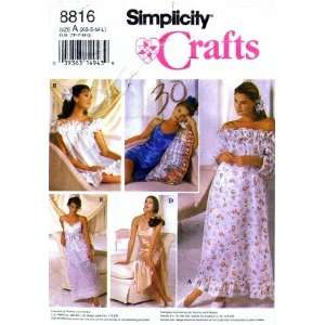  Simplicity 8816 Sewing Pattern Nightgowns Hair Accessories 