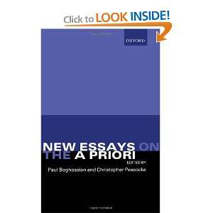  New Essays on the A Priori (9780199241262) Paul 