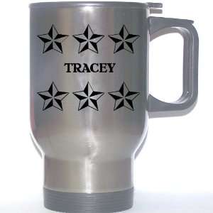  Personal Name Gift   TRACEY Stainless Steel Mug (black 
