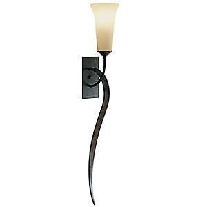  Sweeping Taper Wall Sconce With Glass