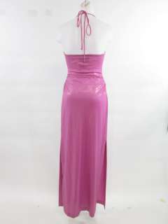 NICOLE MILLER Pink Metallic Spaghetti Strap Dress Sz 6  