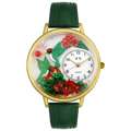 Whimsical Womens Hummingbirds Theme Green Leather Watch Compare 