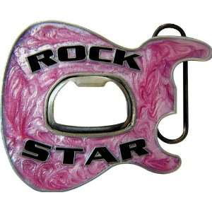  Gear One Rock Star Guitar Belt Buckle with Bottle Opener 