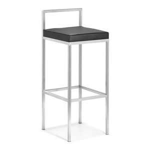  Zuo Industry Stainless Steel Black Barstool Patio, Lawn 