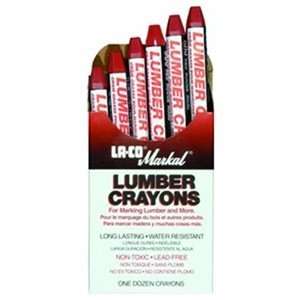  Red Lead Free Lumber Crayon 500, Pack of 12