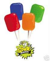 Box of 80 SOUR MANIA Lollipops with PUCKER POWER  