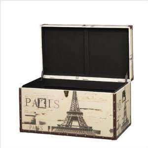   Trunk with Lift Top in Paris Eiffel Tower Print