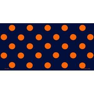  Polka Dots Orange Dots on Navy Blue FLAT Automotive 