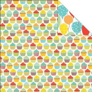  Party Hearty Double Sided Specialty Paper 12X12 Cupcakes 