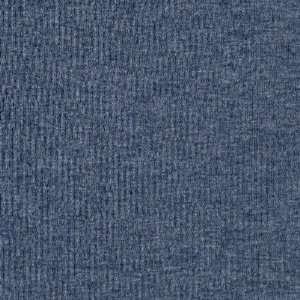  58 Wide Cotton Baby Rib Knit Heather Blue Fabric By The 
