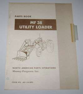 Massey Ferguson MF 38 Loader Parts Catalog manual book  