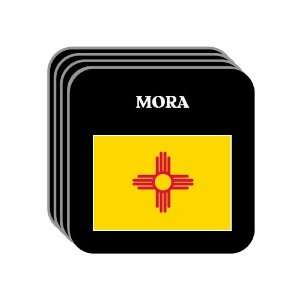 US State Flag   MORA, New Mexico (NM) Set of 4 Mini Mousepad Coasters