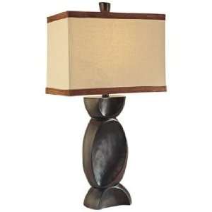    Ambience Collection Faux Wood Sculpture Table Lamp