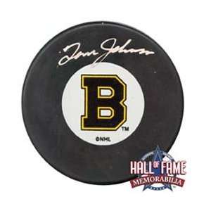  Tom Johnson Autographed/Hand Signed Boston Bruins Logo 
