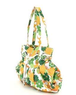 Retro 70s look Floral print large market hobo bag  