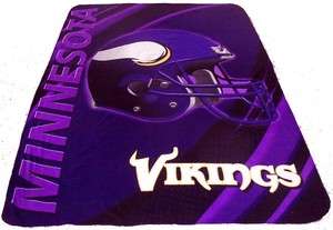 Minnesota Vikings blanket bedding 90x66 fleece XXL more teams we ship 