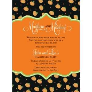  Book Plate Pumpkins Halloween Invitations
