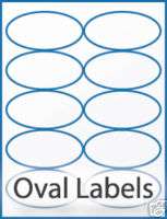 Oval Labels 1000 Blank White Glossy Inkjet Oval Labels  