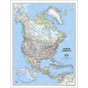    National Geographic North America Political Map