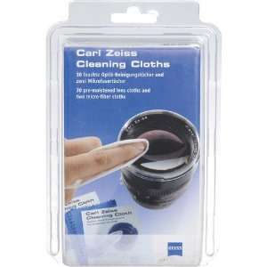 com Zeiss Lens Cleaning Cloths / 2 Microfiber Cloths and 30 Moistened 