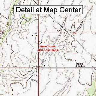 USGS Topographic Quadrangle Map   Dove Creek, Colorado (Folded 