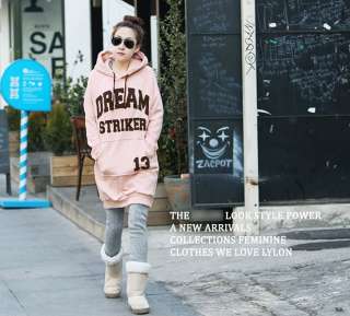   Thick Hoodie Loose Long Tops Ladies Fashion Outerwear 8960#  