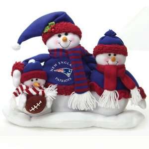  16.5 NFL New England Patriots Plush Snowman Family Christmas 