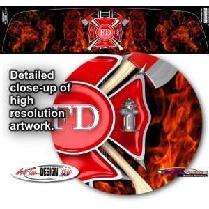  Firefighter Rear Window Graphic 1 for Chevrolet Avalanche 
