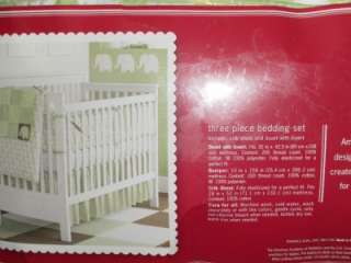 NEW Amy Coe MOD BABY Peanut Elephant Crib Bedding Set  