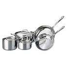   Professional 8 Piece Stainless Steel TriPly Clad Cookware Set