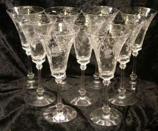 Heisey CHATEAU 3368 Crystal Water Wine Goblets Stem (s) Glasses MINT 