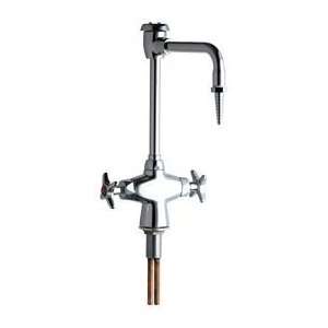   Mounted Laboratory Faucet with Rigid/Swing Vacuum Br