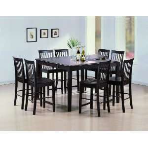  CROWN MARK SHAKER 2189 COUNTER HEIGHT TABLE SET WITH 8 