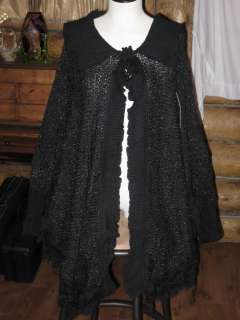 NEW Black Poncho / Coat One Size Fits All  