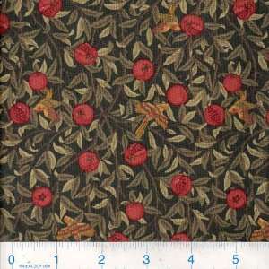  45 Wide English Parlor Birds Khaki/Amber Fabric By The 